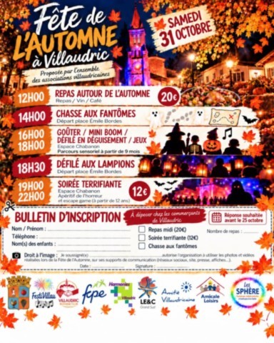 VILLAUDRIC : Animations le 31/10