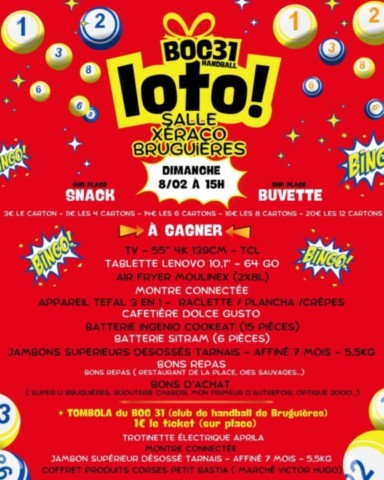 BRUGUIERES : Loto du Foot le 22/2
