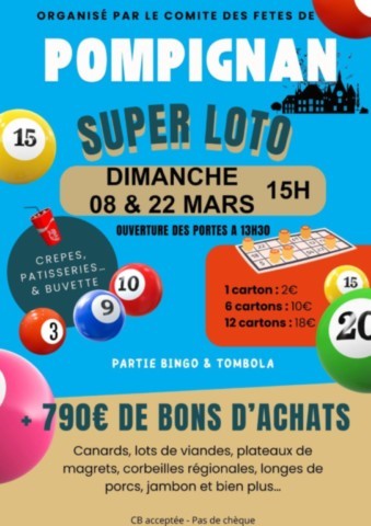 POMPIGNAN : Loto le 8/3