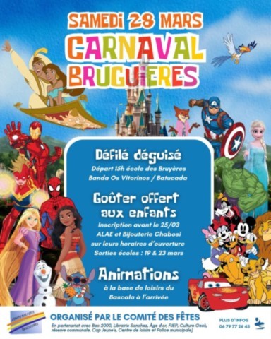 BRUGUIERES : Carnaval le 28/3