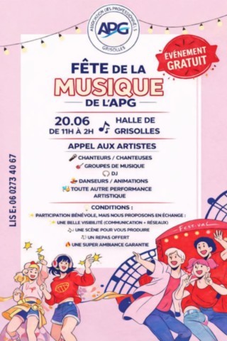 GRISOLLES : Fête de la musique le 20/6