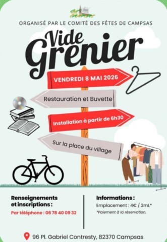 CAMPSAS : Vide-greniers le 8/5