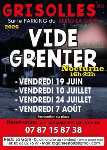 GRISOLLES : Vide-greniers le 10/7