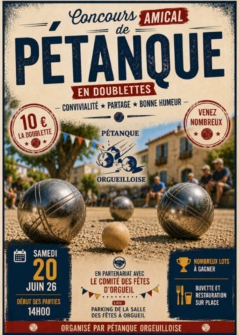 ORGUEIL : Pétanque le 20/6