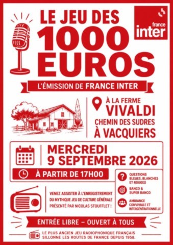 VACQUIERS : Jeu des 1000 € le 9/9