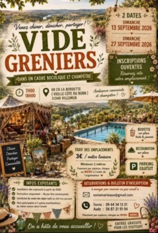 VILLEMUR : Vide-greniers le 27/9