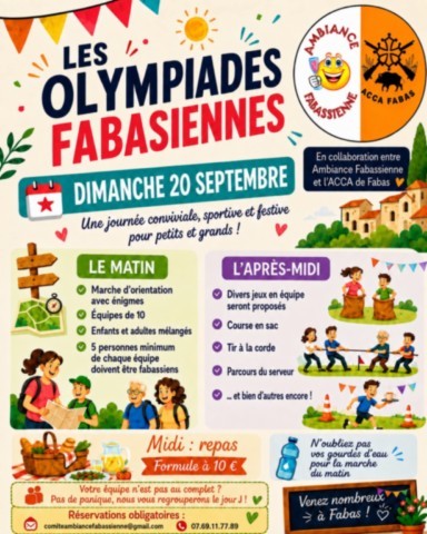 FABAS : Olympiades le 20/9