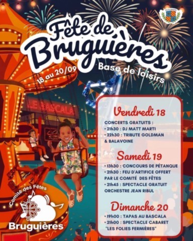 Fête de BRUGUIERES les 18, 19 et 20/9