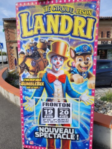 FRONTON : Cirque les 19 et 20/9