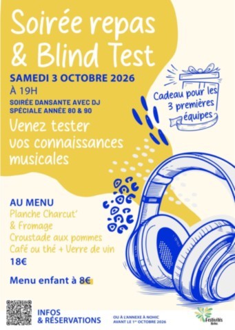 NOHIC : soirée repas le 3/10
