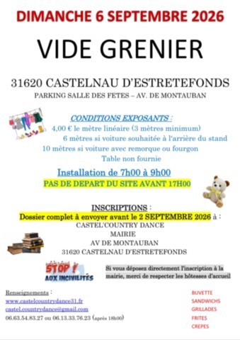CASTELNAU : Vide-greniers le 9/9