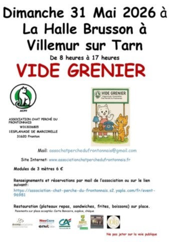 VILLEMUR sur TARN : Vide-greniers le 30/5