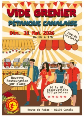 CANALS : Vide-greniers le 31/5