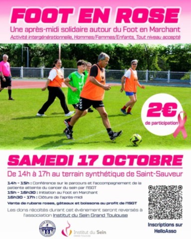 ST SAUVEUR : Foot en rose le 17/10