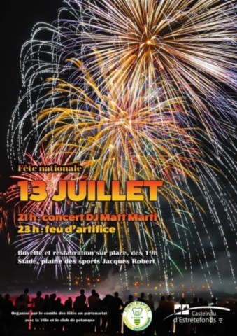 CASTELNAU : Concert et feu d'artifice le 13/7
