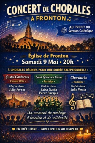 FRONTON : Concert de chorales le 8/5