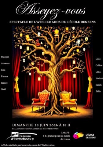 CASTELNAU D’ESTRETEFONDS : Spectacle le 28/6