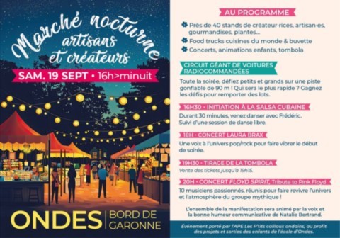ONDES : Marché nocturne le 19/9
