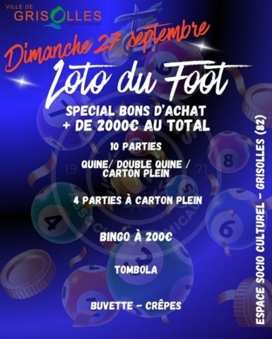 GRISOLLES : Loto le 27/9