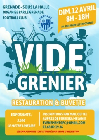 GRENADE : Vide-greniers le 12/4