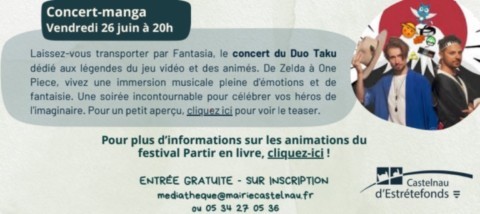 CASTELNAU : Concert manga le 26/6