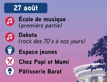 VILLEMUR sur TARN : Concert le 27/8
