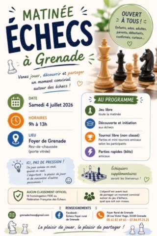 GRENADE : Echecs le 4/7