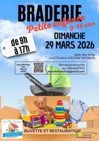CASTELNAU D’ESTRETEFONDS : Braderie le 29/3