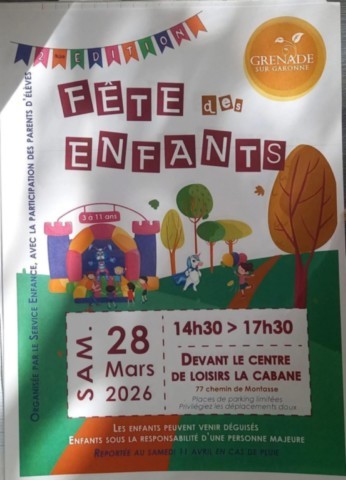 GRENADE : Fête des enfants le 28/3