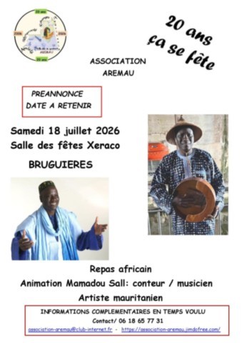 BRUGUIERES : Repas africain le 18/7