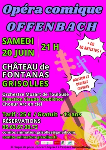 GRISOLLES : Opéra Offenbach le 20/6